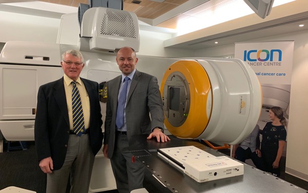 Dr Patrick Bowden with patient Bill Gason